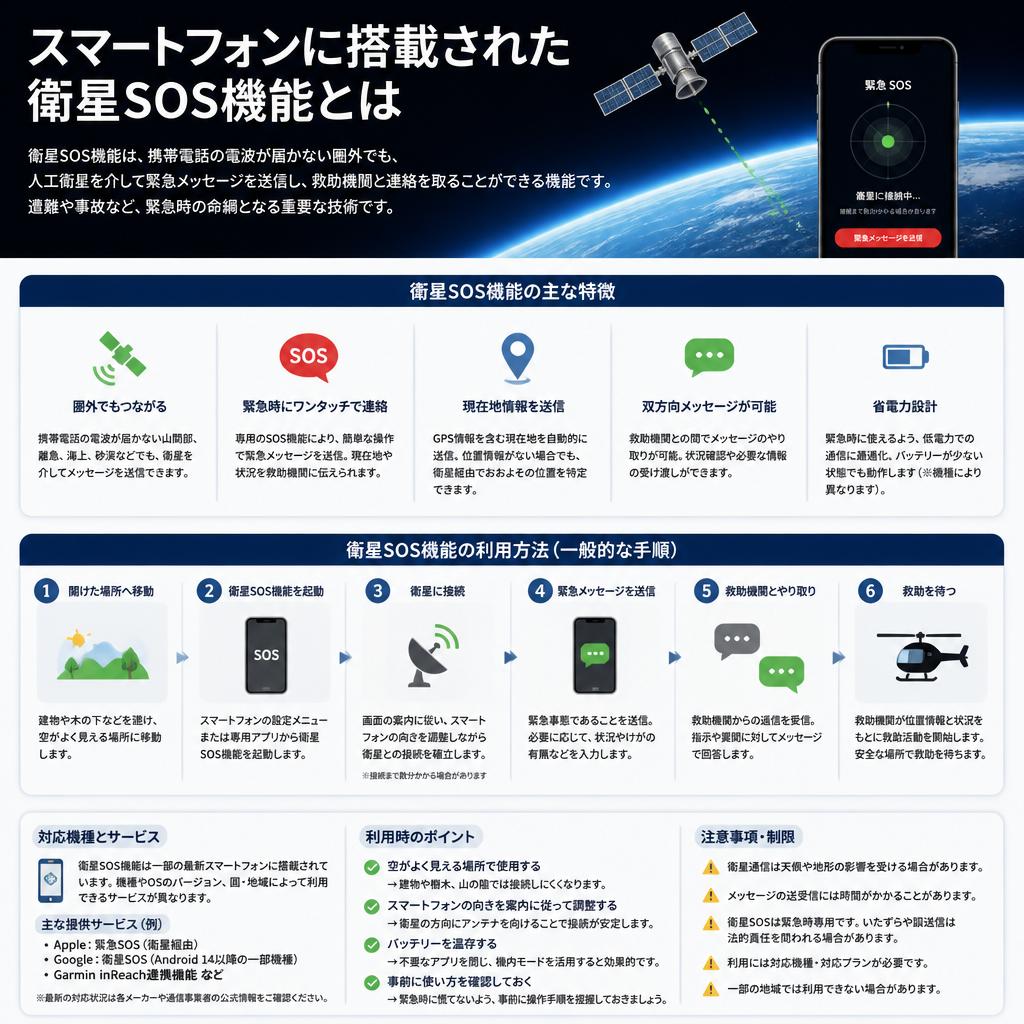 2. 衛星SOS機能とは？