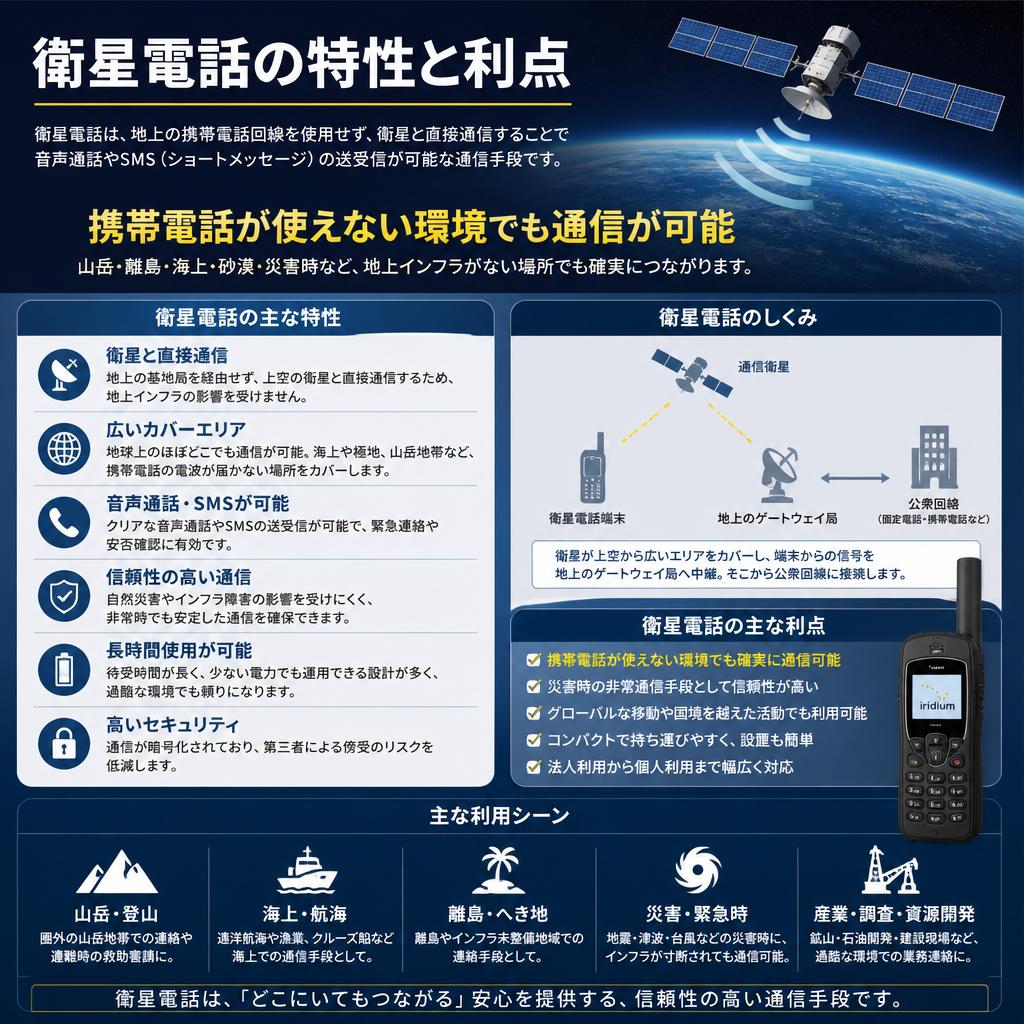 2. 衛星電話の特長