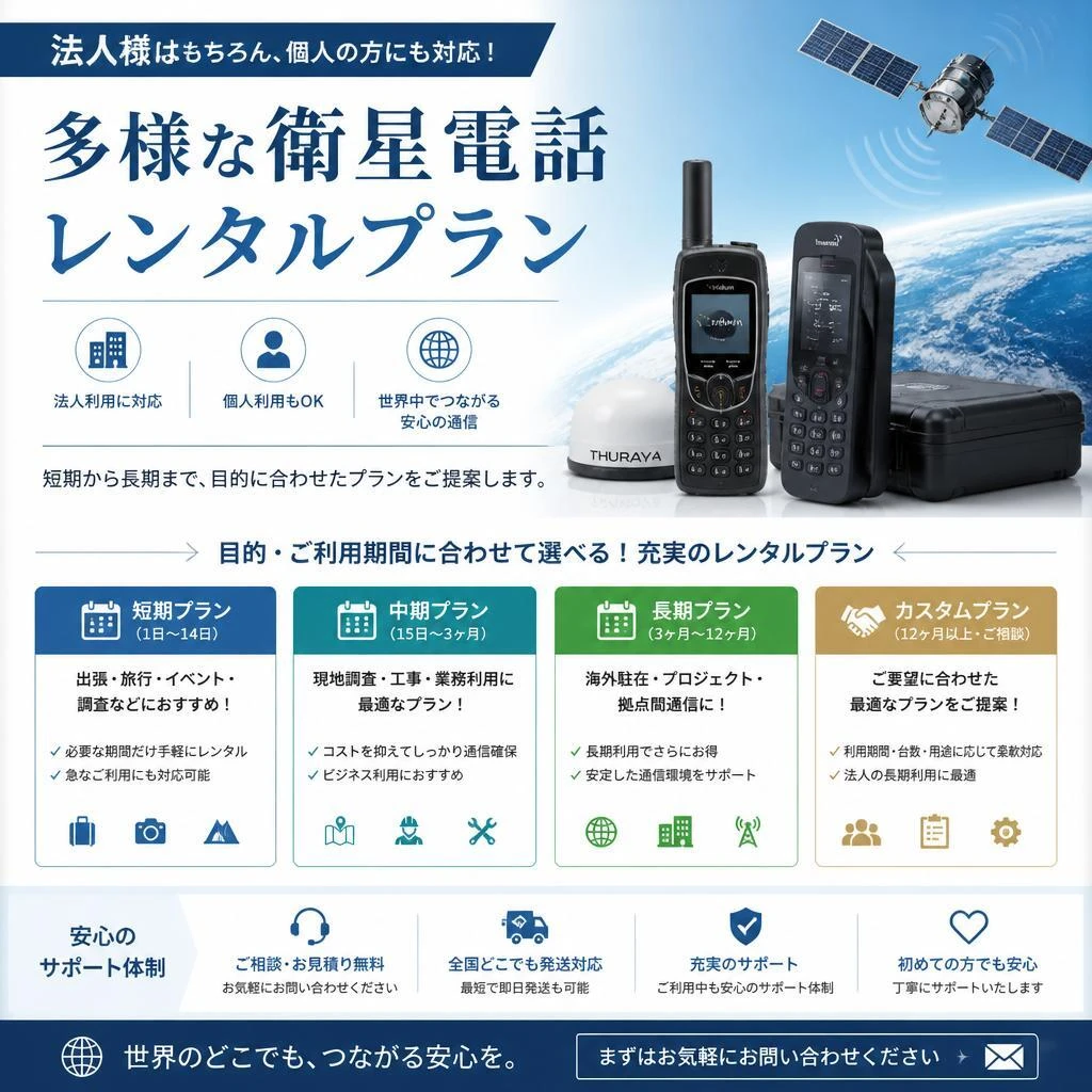 多彩なレンタルプランのご紹介