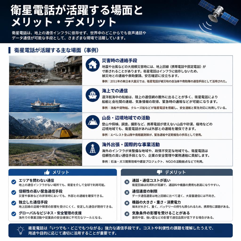 4. 衛星電話が役立つ場面