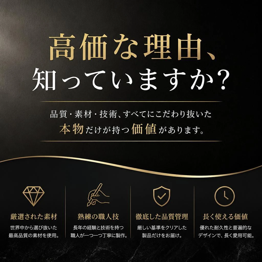 高価な理由、知っていますか？