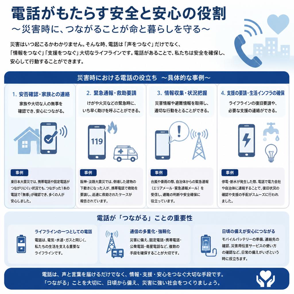 防災における電話の重要性
