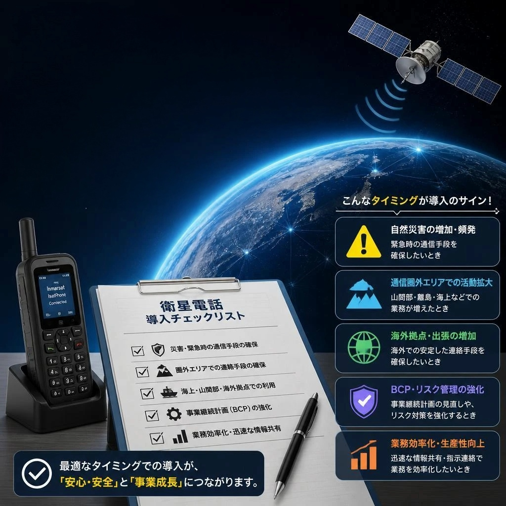 法人向け衛星電話導入の最適なタイミングを見極める！