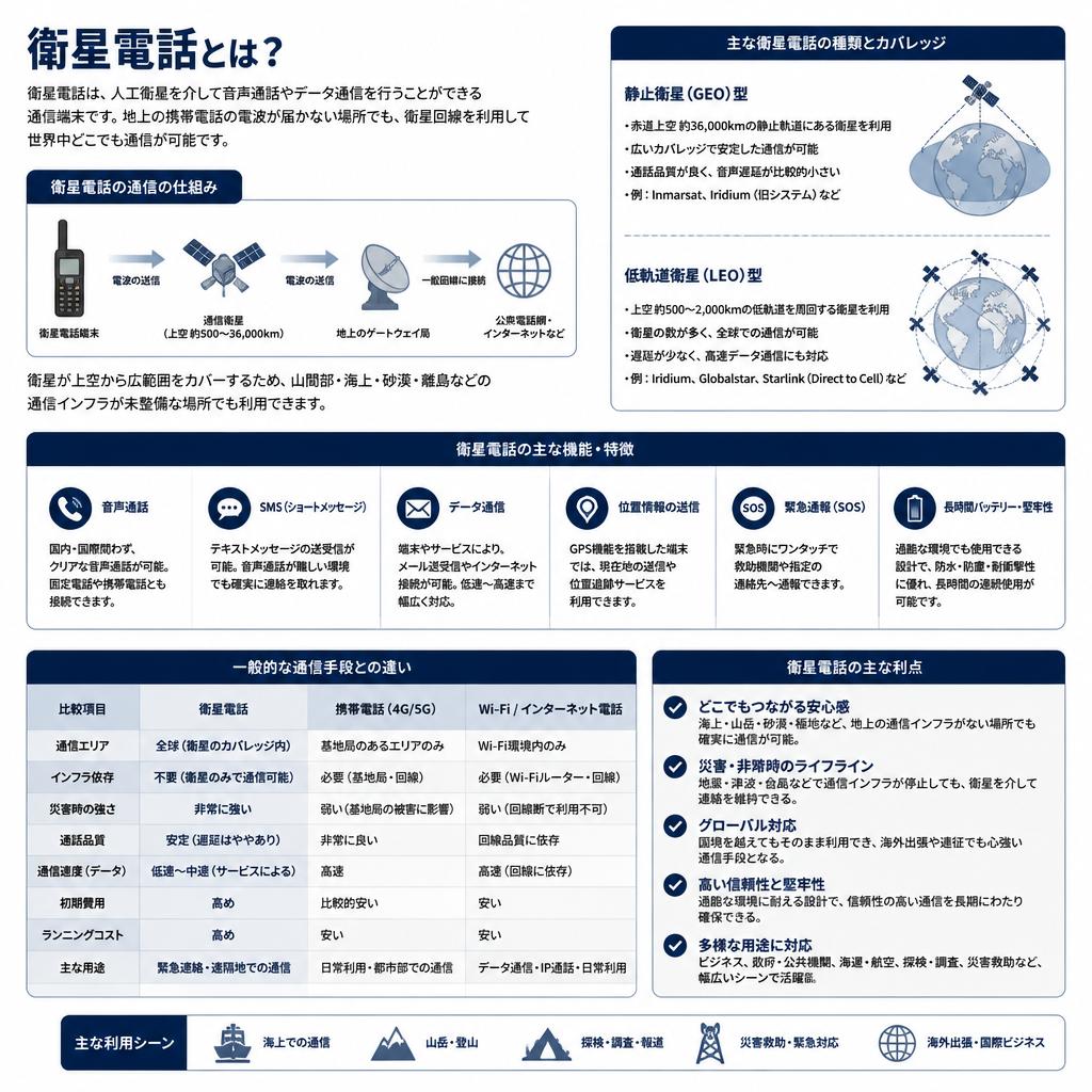 2. 衛星電話とは？基本情報と特徴