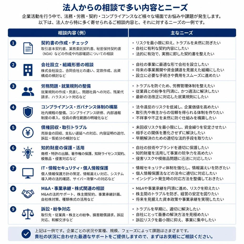 4. 増えている相談内容を解説