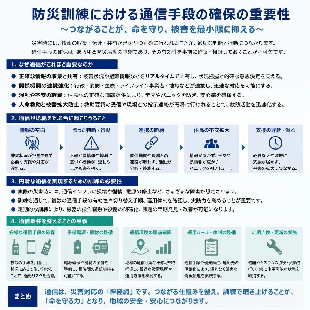 防災訓練における“通信”の重要性