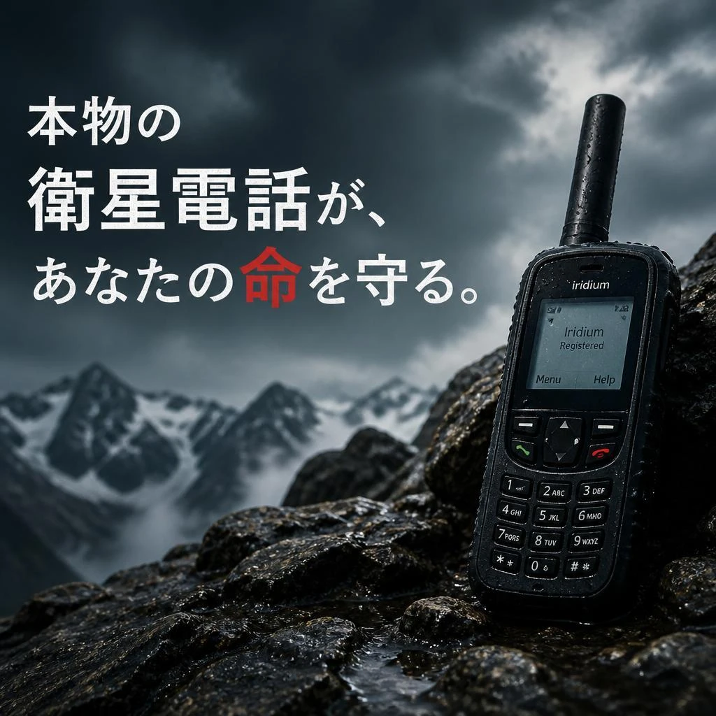 本物の衛星電話が、あなたの命を守る。