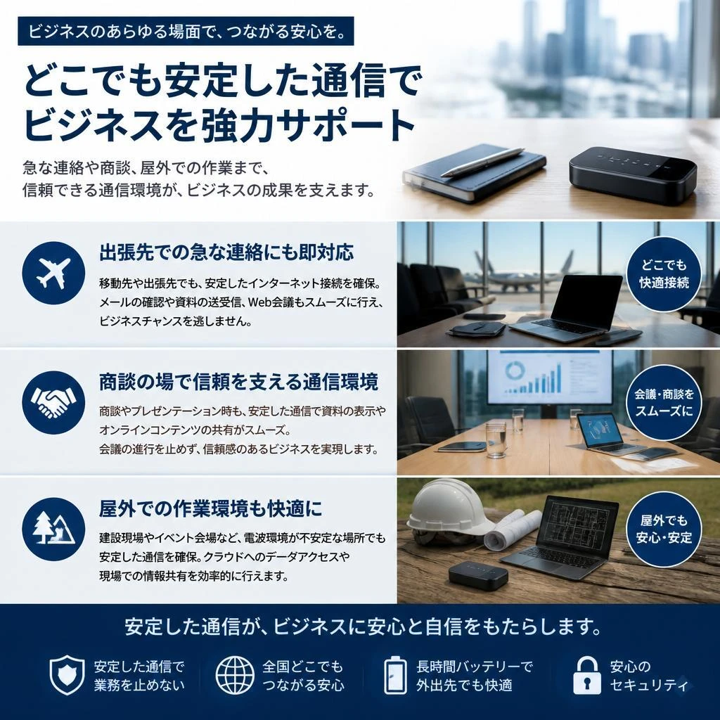 出張中の利用シーン