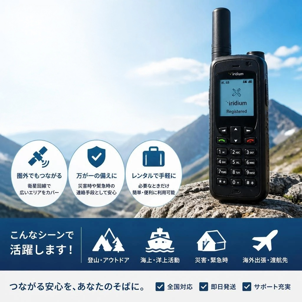 衛星電話レンタルとは？必要な時だけ使える安心の通信手段