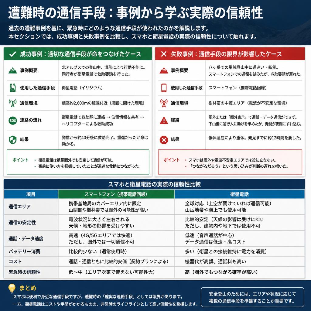 実際の遭難事例とその教訓
