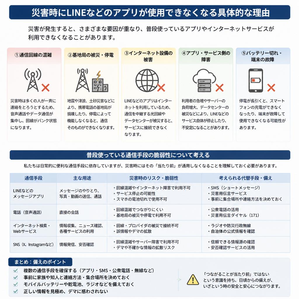 2. LINEが使えない理由