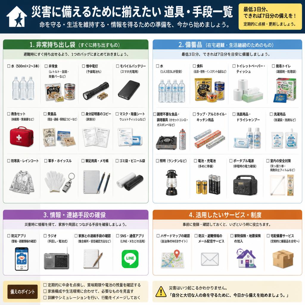 4. 具体的な備えの方法