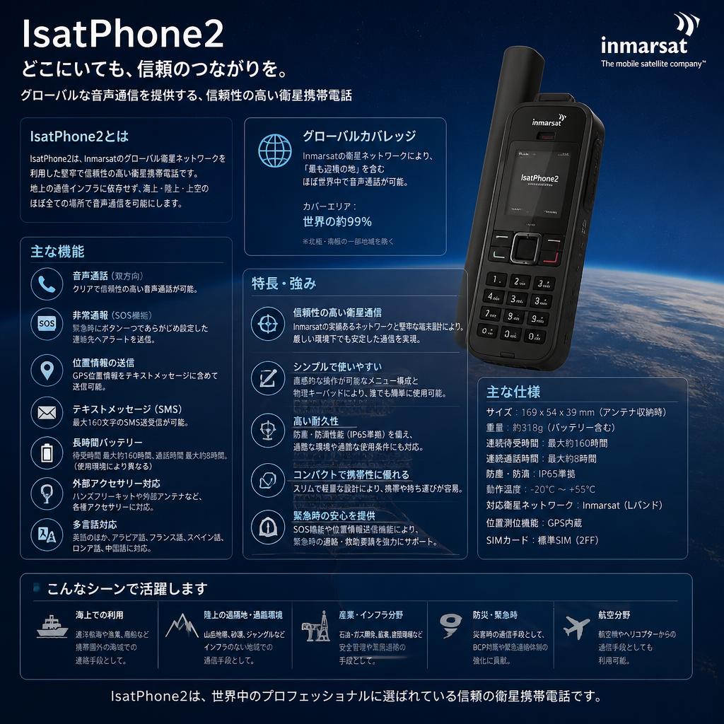 IsatPhone2の特徴とは？