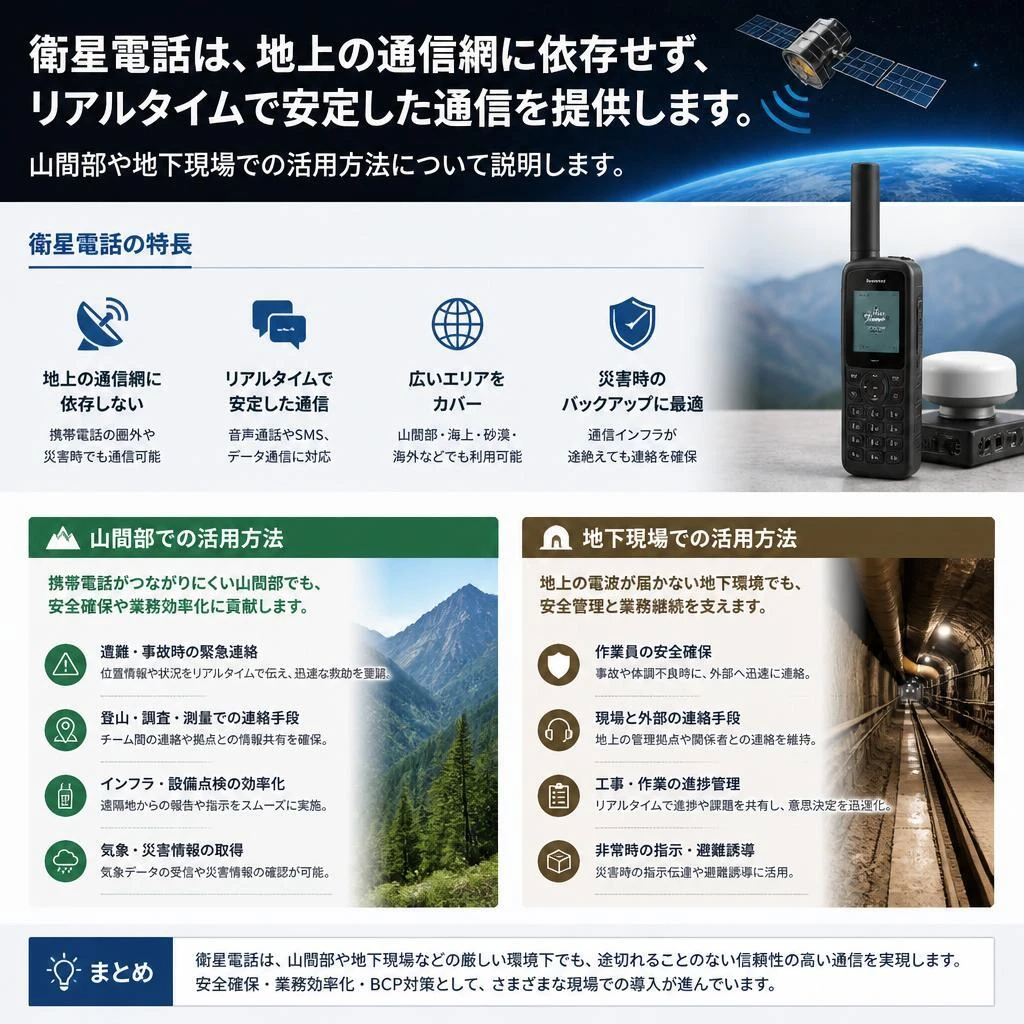 2. 衛星電話の利点とは？