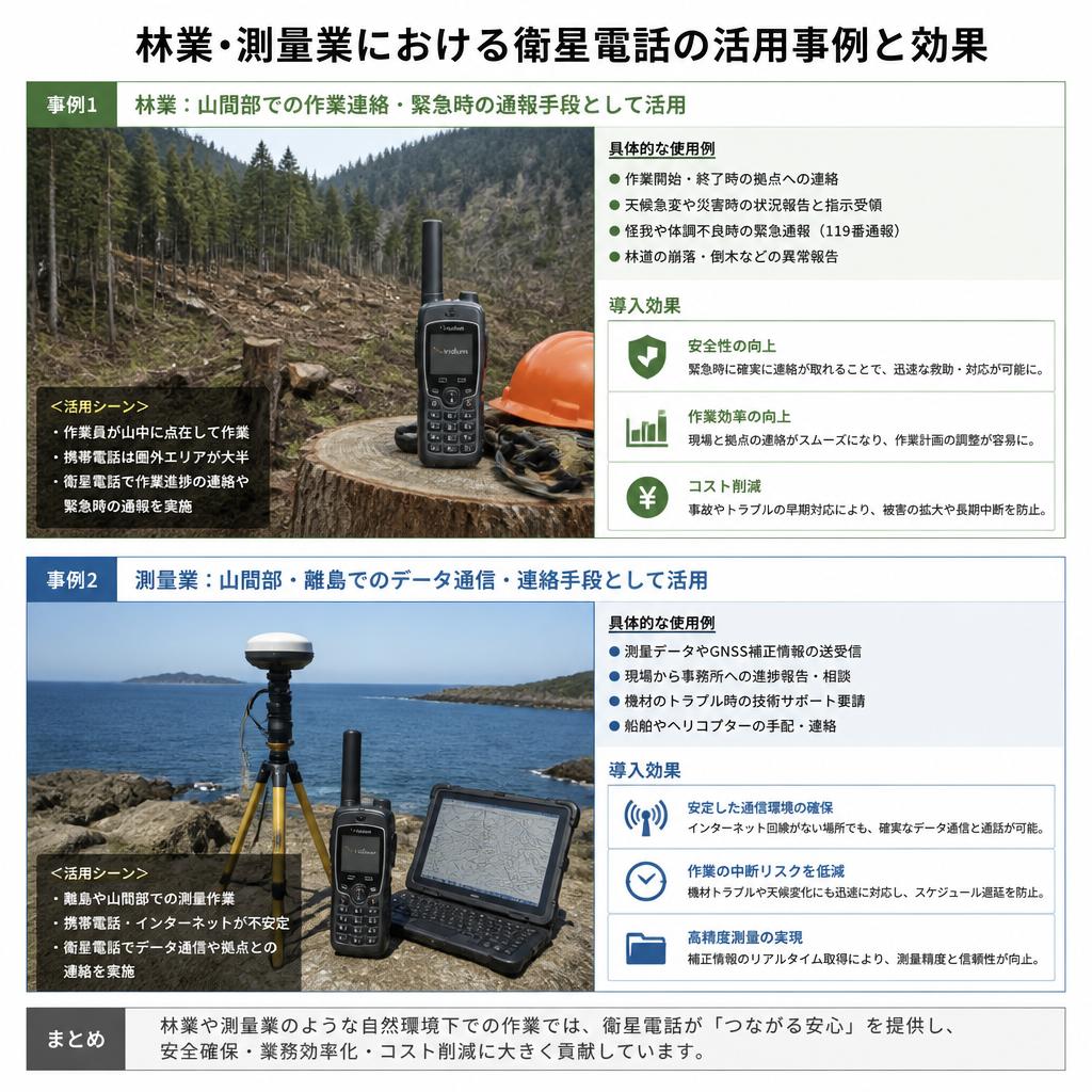4. 林業・測量業での衛星電話の活用事例