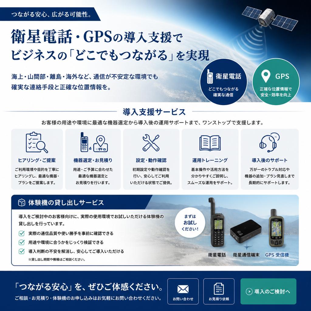 安心安全な登山をサポートするサービス